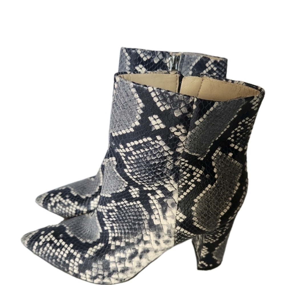 Marc Fisher Snakeskin Patterned Ankle Boots 7.5